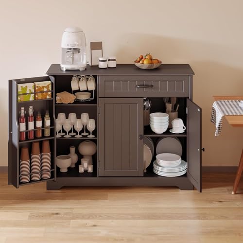 Gizoon Kitchen Sideboard Buffet Cabinet with Storage Small Coffee Bar Cabinet with Drawer
