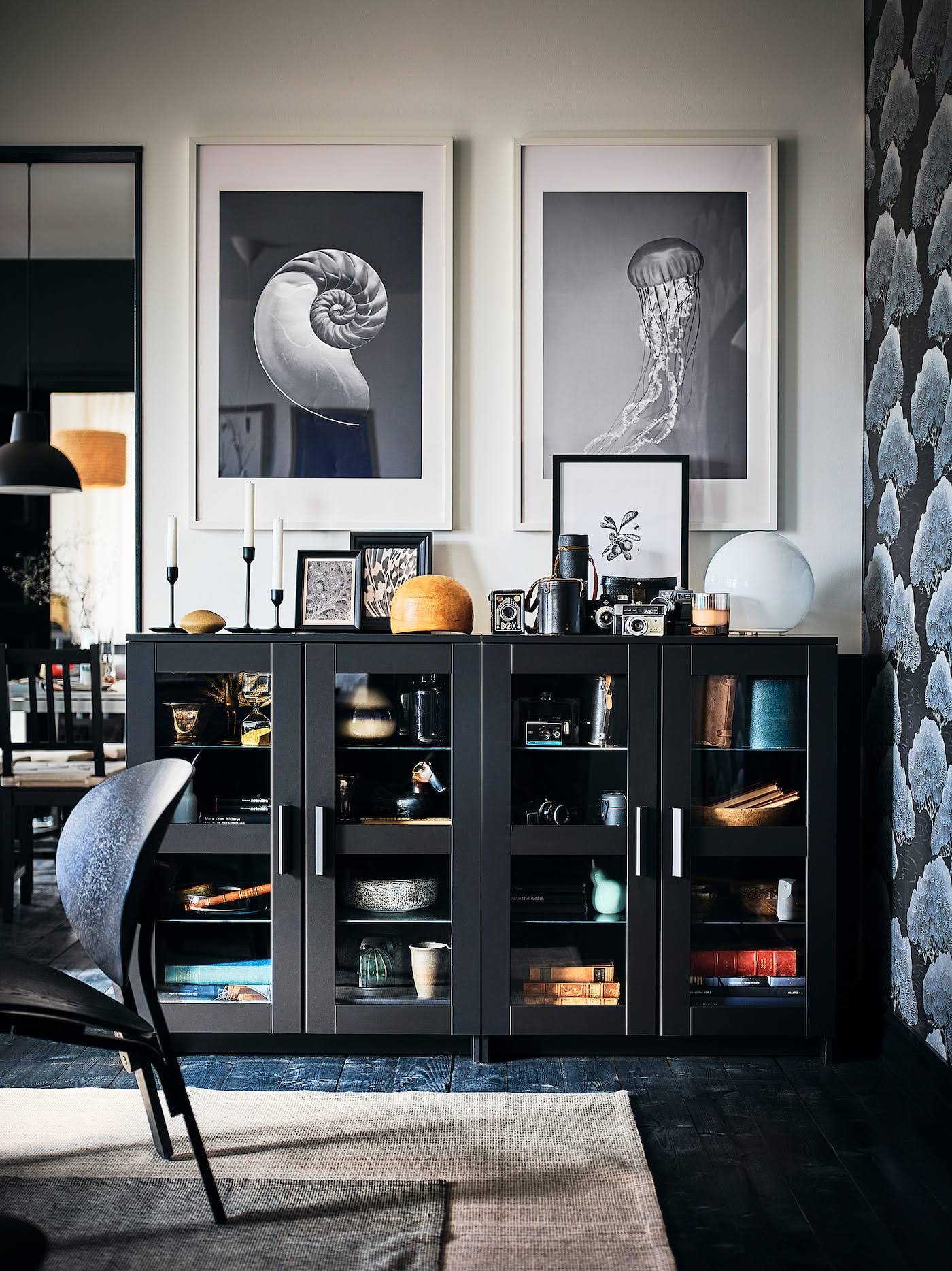 IKEA - BRIMNES Cabinet with Doors, Black, 30 3/4x37 3/8