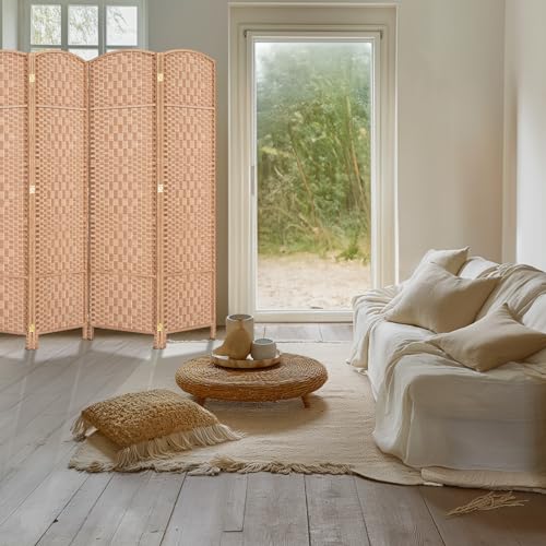 Room Divider, Room Dividers and Folding Privacy Screens, 16in Privacy Screen, 6 Panel Temporary Wall Partitions, 6ft Space Separation Panel Screen