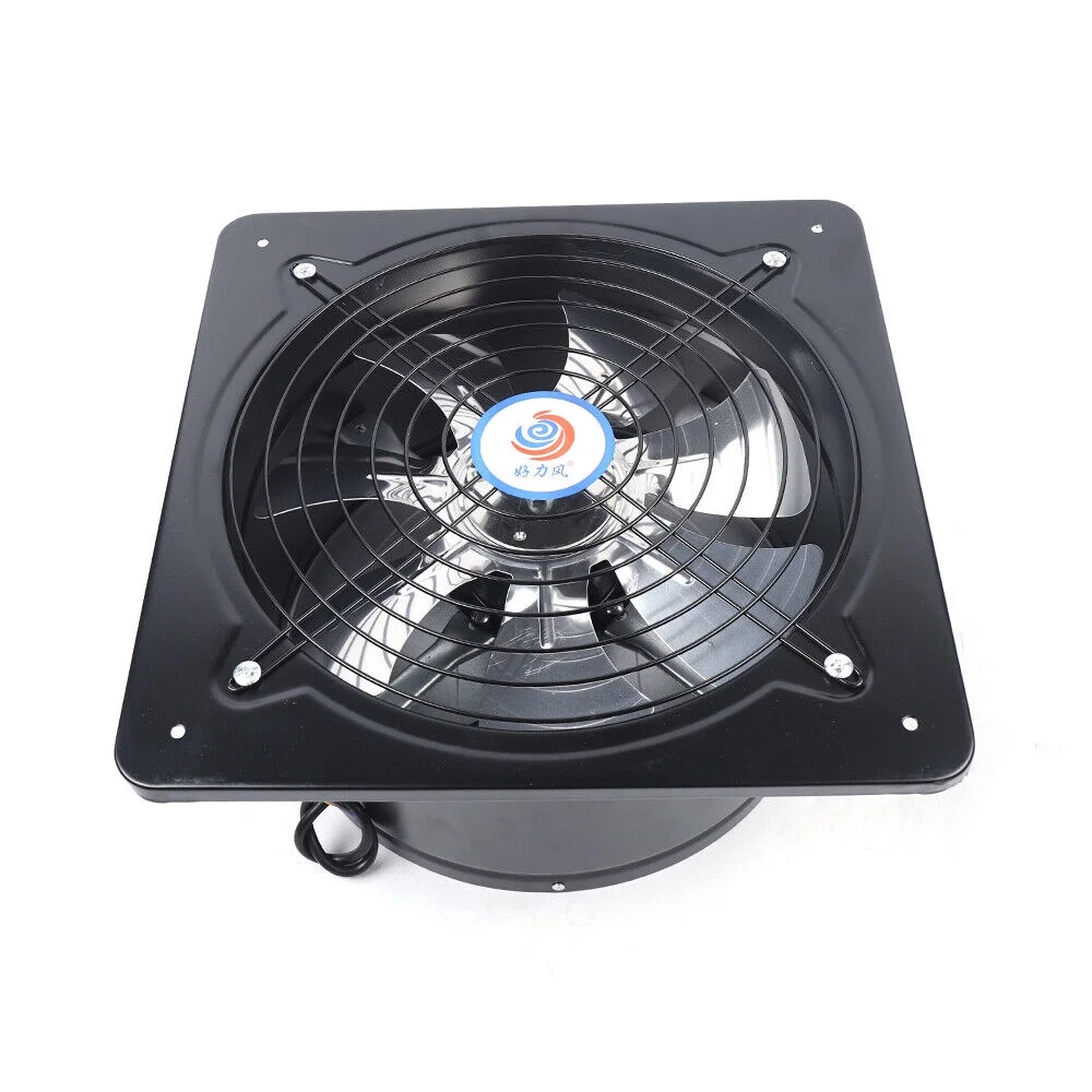 Oukaning 12" Exhaust Fan Blower Ventilation Extractor Air Blower Fan Wall Mounted 125W