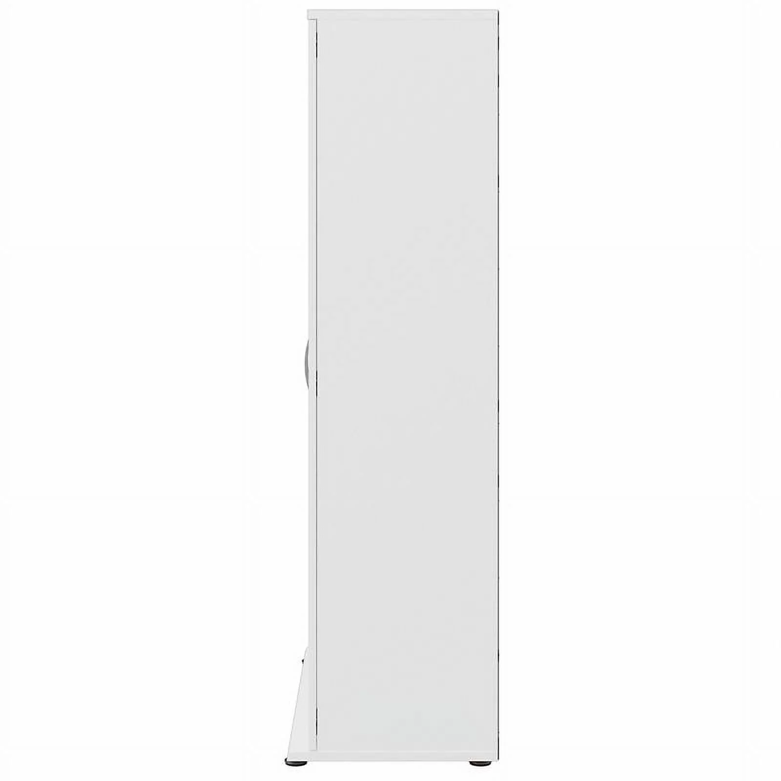 Universal Tall Linen Cabinet with Doors in White - Engineered Wood