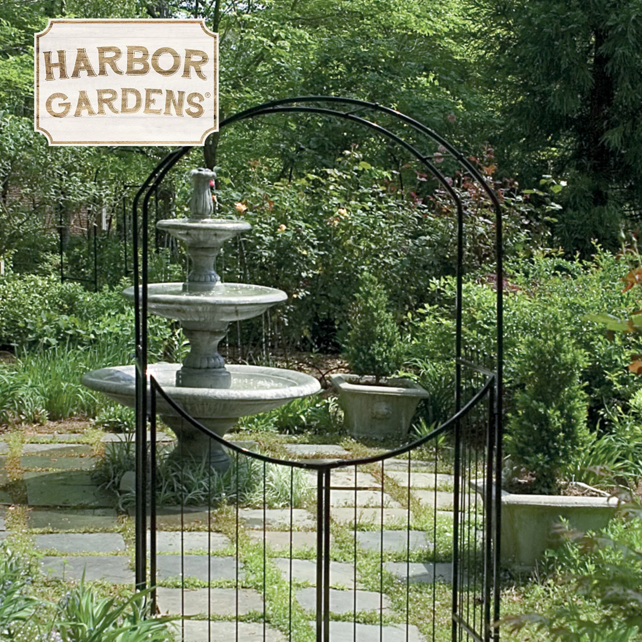 SAVANNAH ARCH AND GATE - 4'1" wide x 8' high x 24" deep