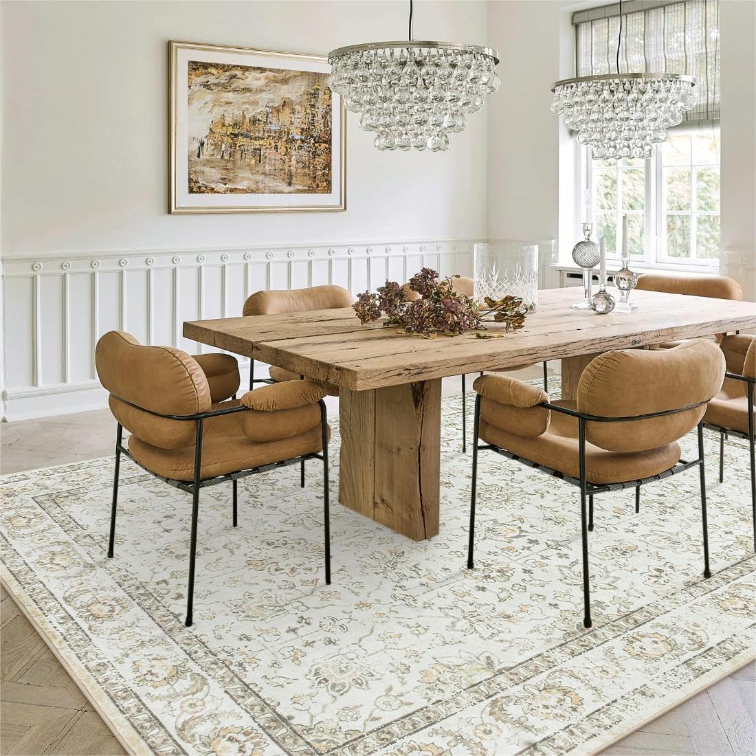 LIVEBOX Machine Washable Area Rugs 9x12 for Living Room