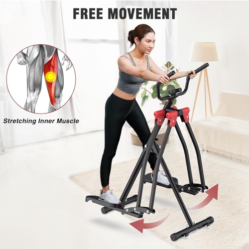 Air Walk Elliptical Glider Machine,Ellipse Home Cross-Training Arm/Leg Cardio Workout Machine for Senior & Adult