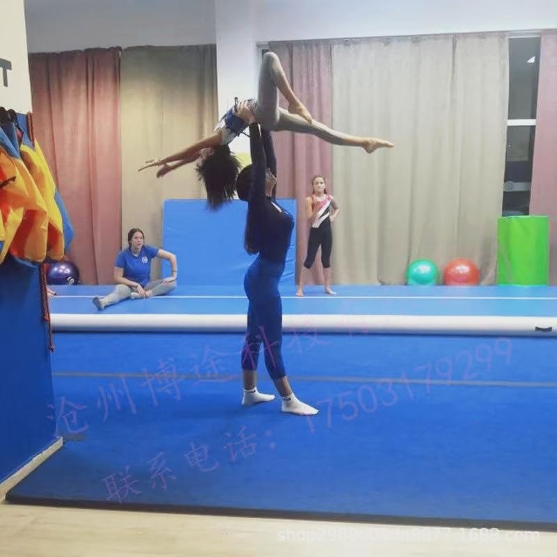 Premium Indoor Gymnastics Track Exercise Mat with Grippy Gym Carpet Top - Sturdy Foam Wrestling Mat for MMA, Cheerleading, and Fitness