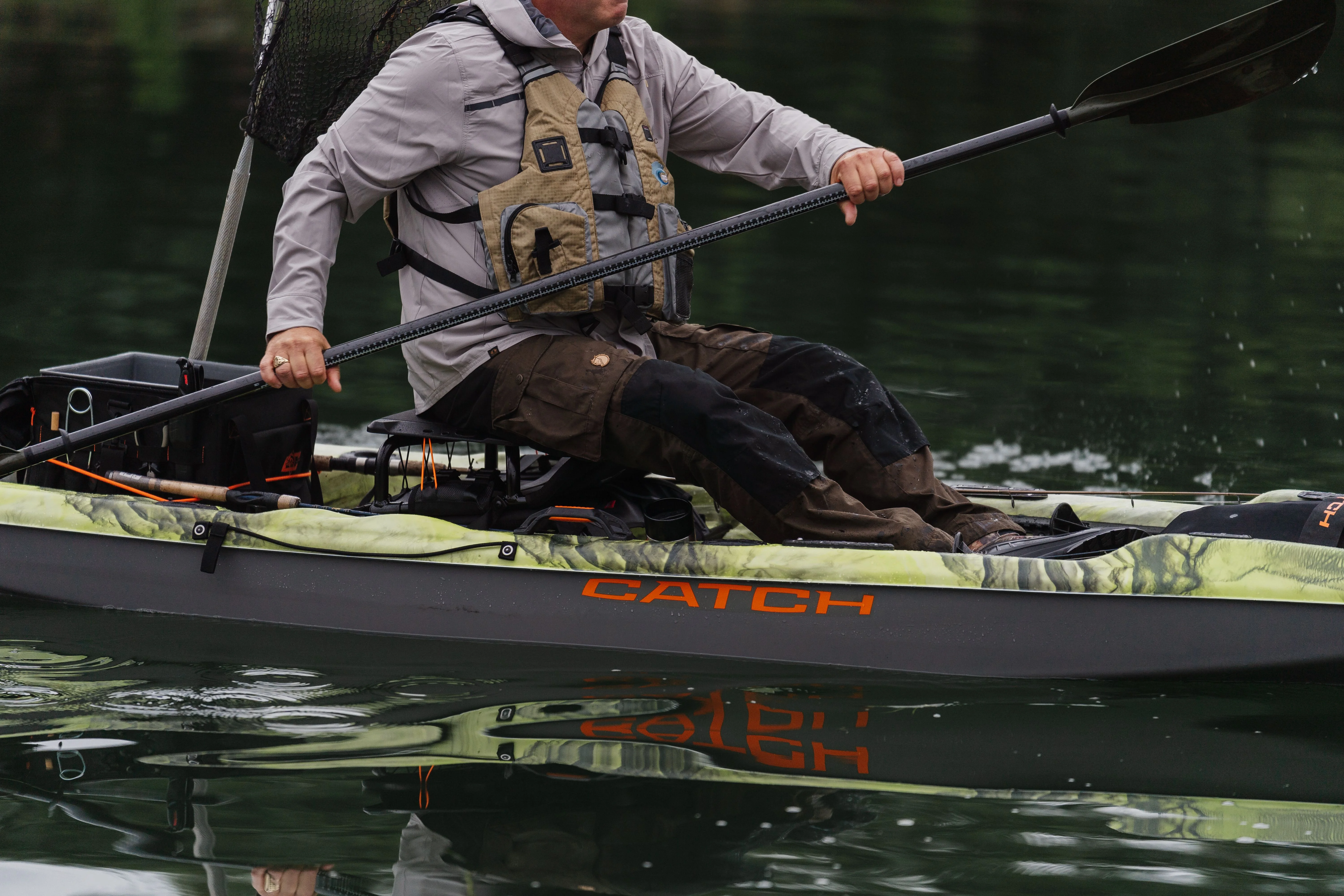 Pelican - Catch Mode 110 - Premium Angler Kayak - Fishing Kayak with Lawnchair seat - 10.5 ft - Venom - Radiant Selections