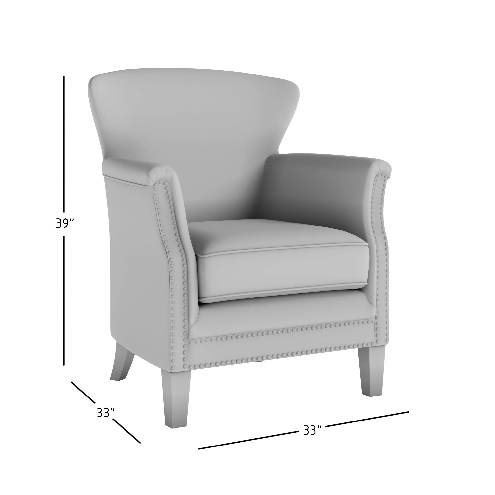 Jofran Phoebe Avian Bird Pattern Upholstered Accent Chair with Nailhead Trim