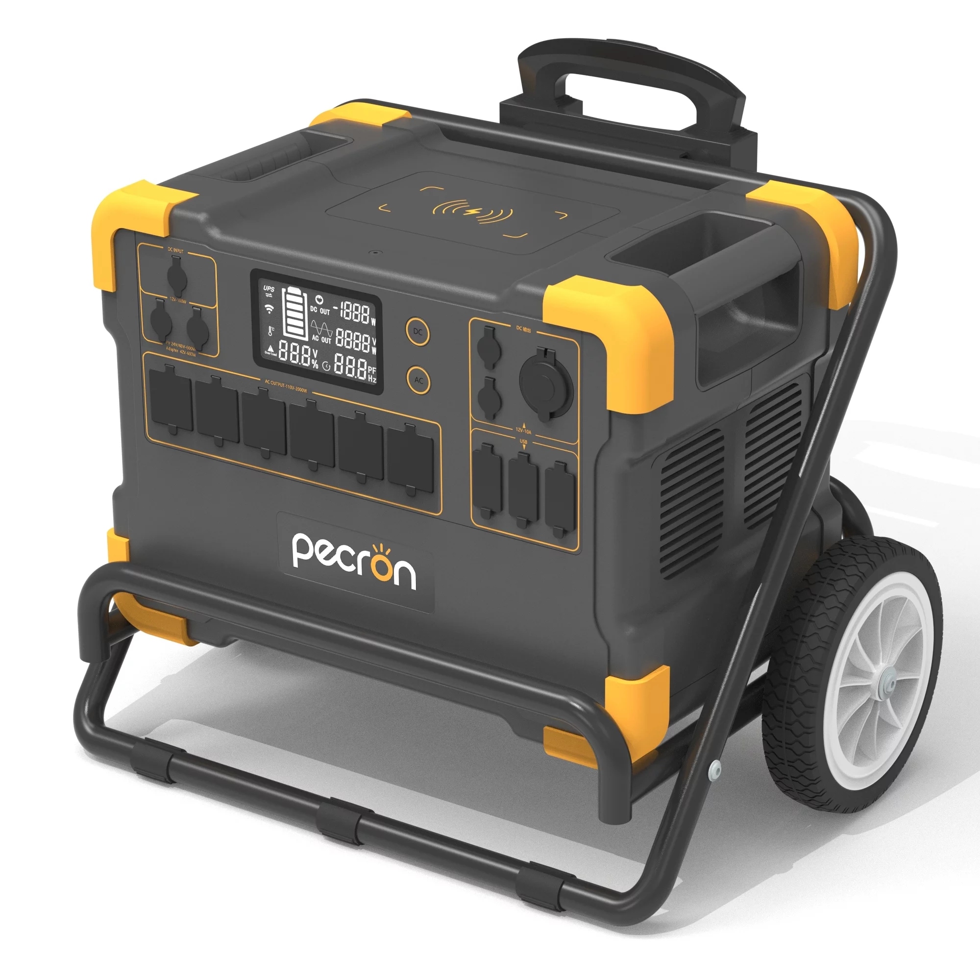 PECRON Retractable Trolley Cart Kit for E2000LFP Outdoor Camping RV Wheels