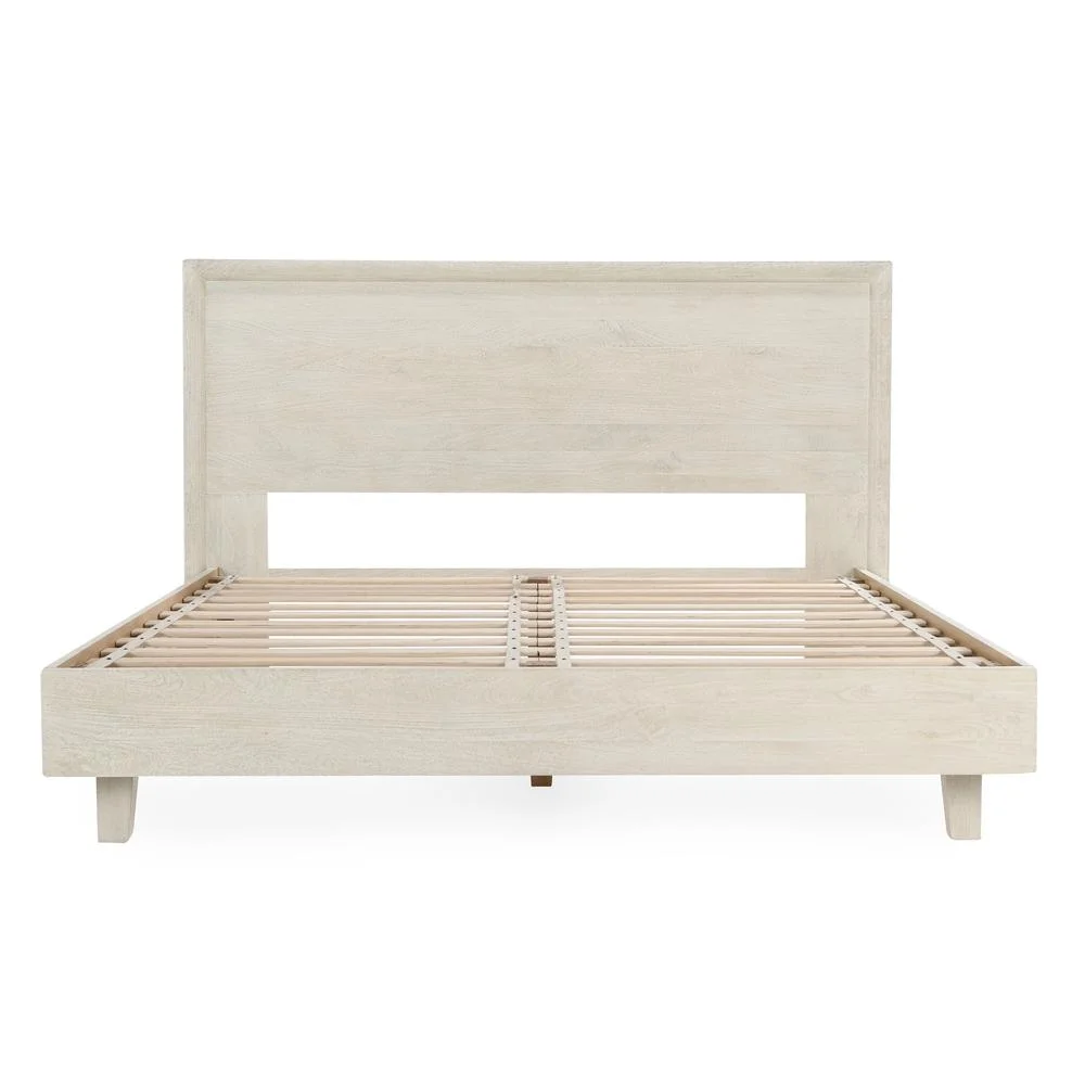 Classic Home Reece Mango Wood Queen Bed in White