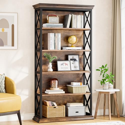 Tribesigns 6-Tier Bookcase, 71 Inches Industrial Bookshelves and Bookcases