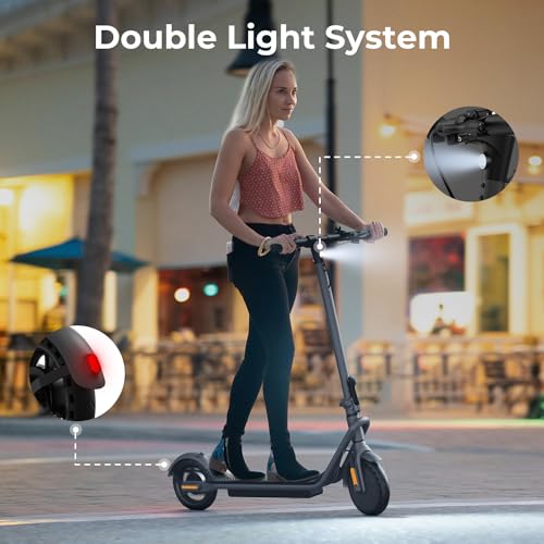 Jasion JS2/PRO Electric Scooter, 25 Miles Range, 22MPH Max Speed, 850W Peak Adult Escooter, 8.5"/10" Solid Tires Fast Folding E-Scooter