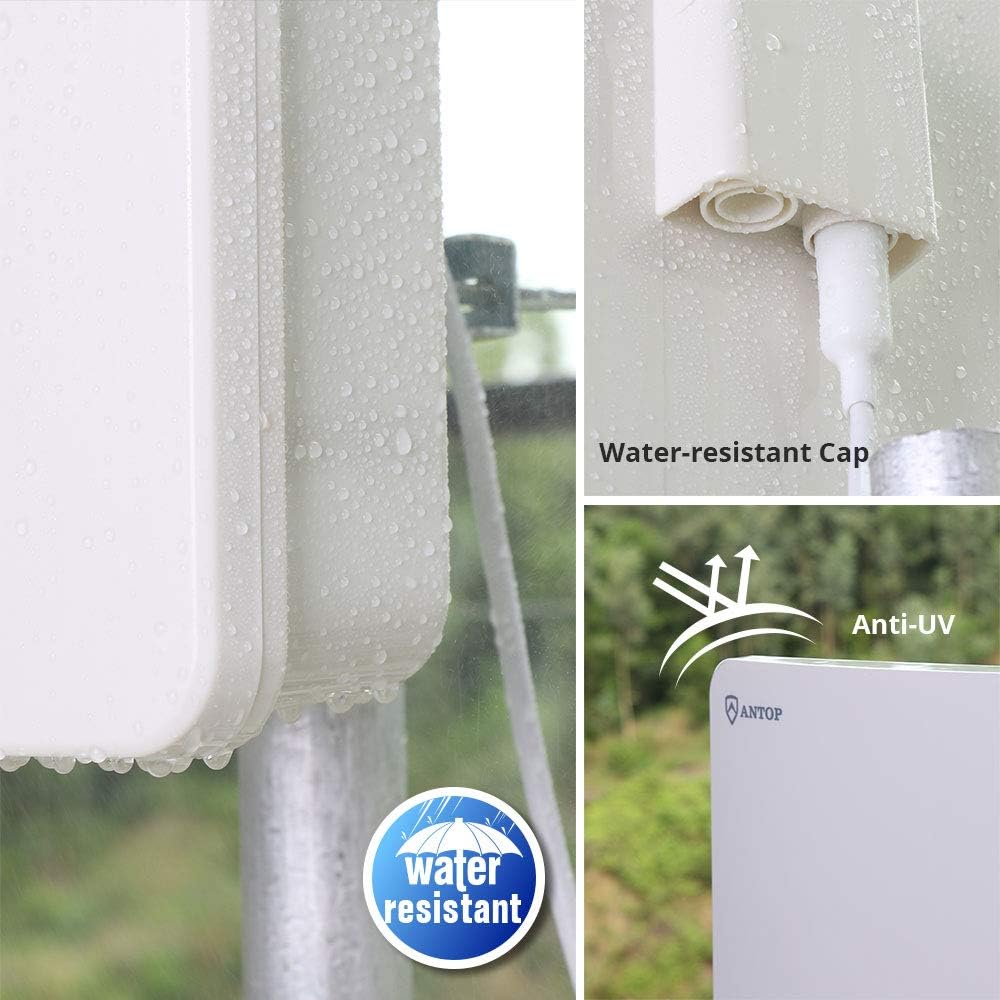 ANTOP “Big Boy” AT-400BV Outdoor/Indoor HDTV Antenna, Smartpass Amplifier, 85 Miles Range,UHF/VHF Range Enhanced, Built-in 4G LTE Filter