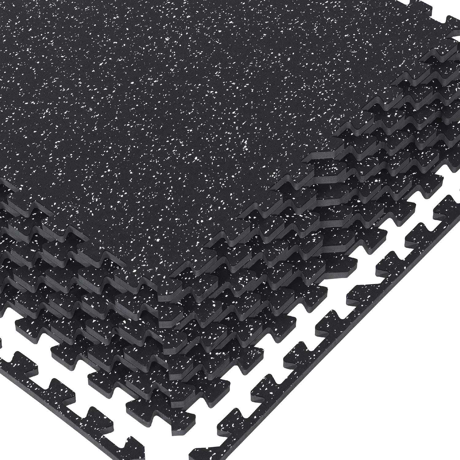 Holymus 1/2 inch Thick 24 Sq Ft Rubber Top High Density EVA Foam Exercise Gym Mats 6 Pcs - Sports Supplies Online Store