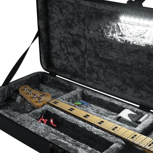 Gator Cases Molded Flight Case for Strat/Tele Style Electric Guitars with TSA Approved Locking Latch, (GTSA-GTRELEC)