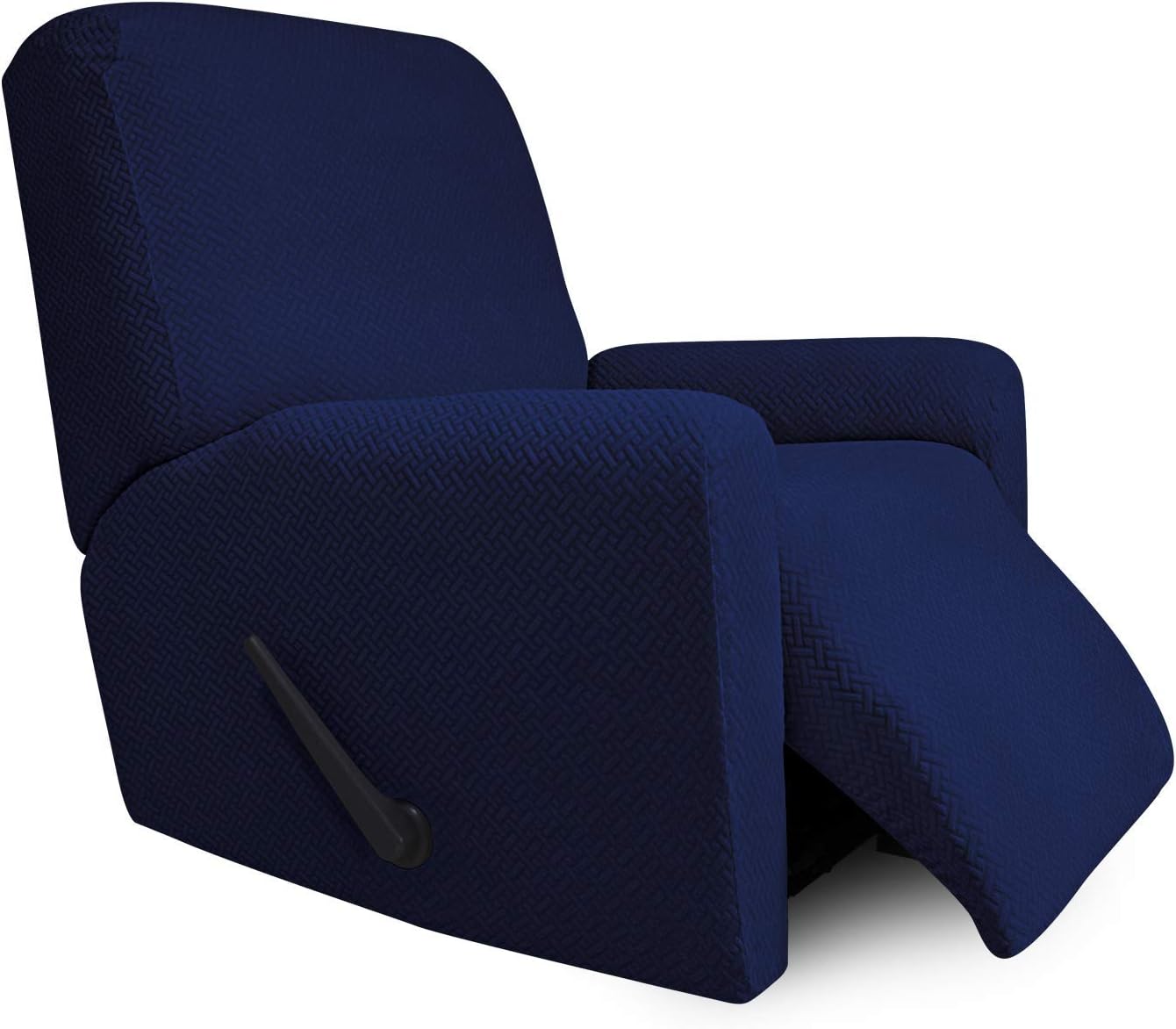 Easy-Going Stretch Jacquard Recliner Couch Cover, 4-Piece Soft Sofa Cover, Sofa Slipcover with Elastic Loop, Washable Furniture Protector for Kids