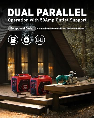 ERAYAK 4500W Dual-Fuel Portable Inverter Generator for Home Use, Camping Outdoor, 30A RV Ready, Auto Switch, Gas and Propane Powered, EPA, CO Sensor