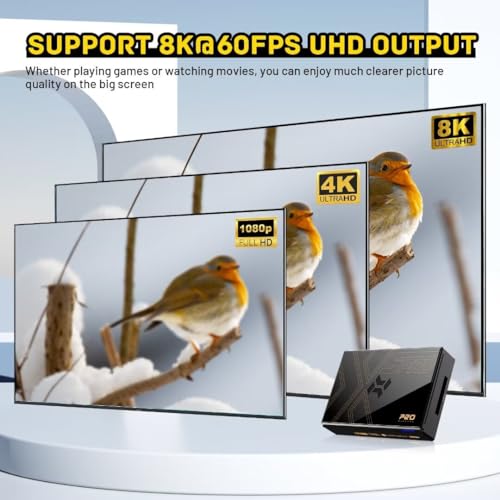 Kinhank Super Console X5 PRO Retro Game Console with 16000+Games,Android 12.0 OS,Emulator Console Compatible with Most Emulators,8K UHD Output