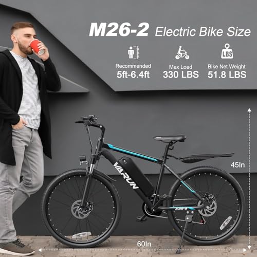 VARUN Electric Bike - Ebikes for Adults Peak 500W /750W 20MPH Commuter Ebike with 36V/48V 7.8AH Removable Battery, 24''