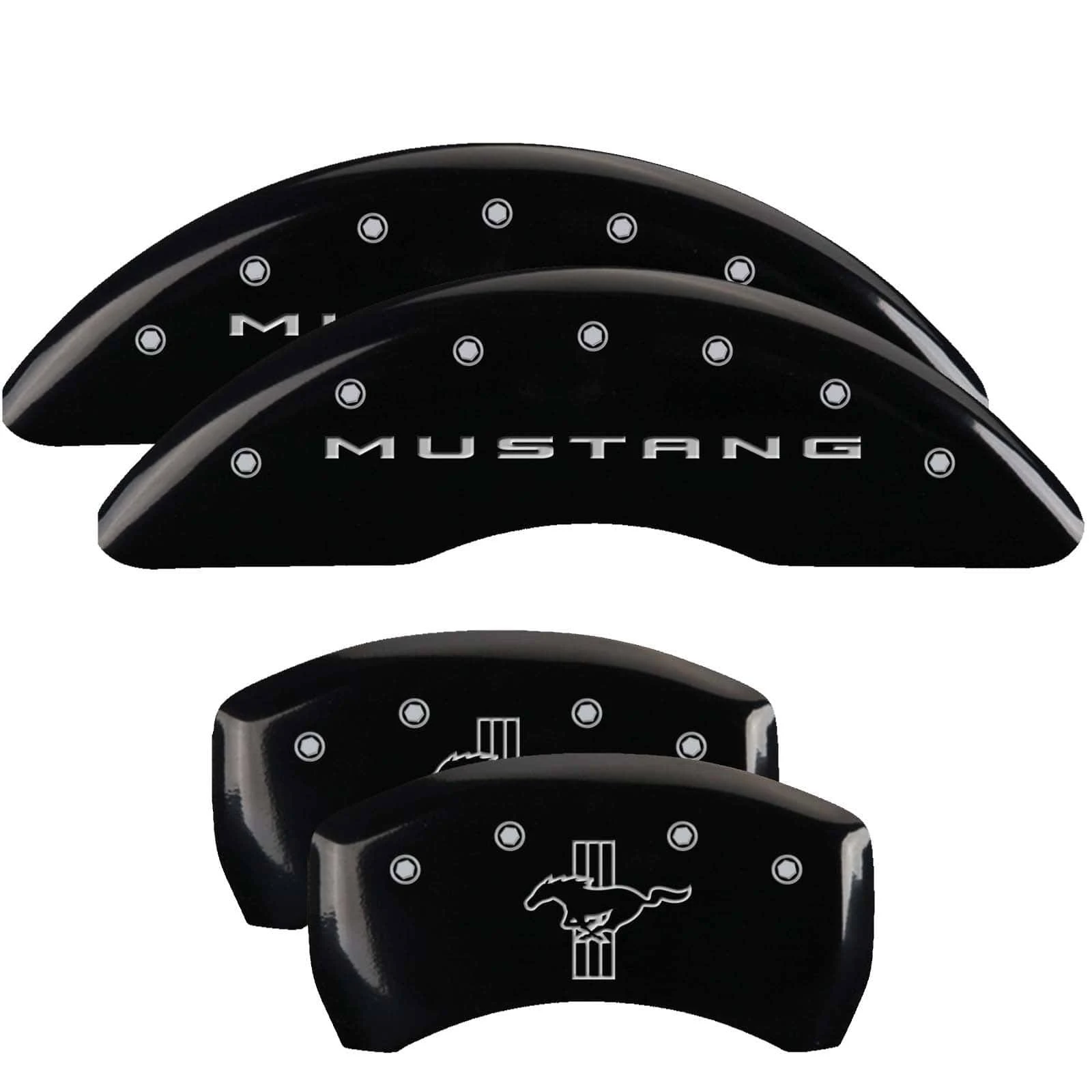MGP Caliper Cover 10200SMB2BK 15- Mustang Caliper Covers Black