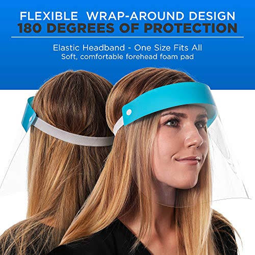 Salon World Safety 200 Face Shields 20 Packs of 10 - Ultra Clear...