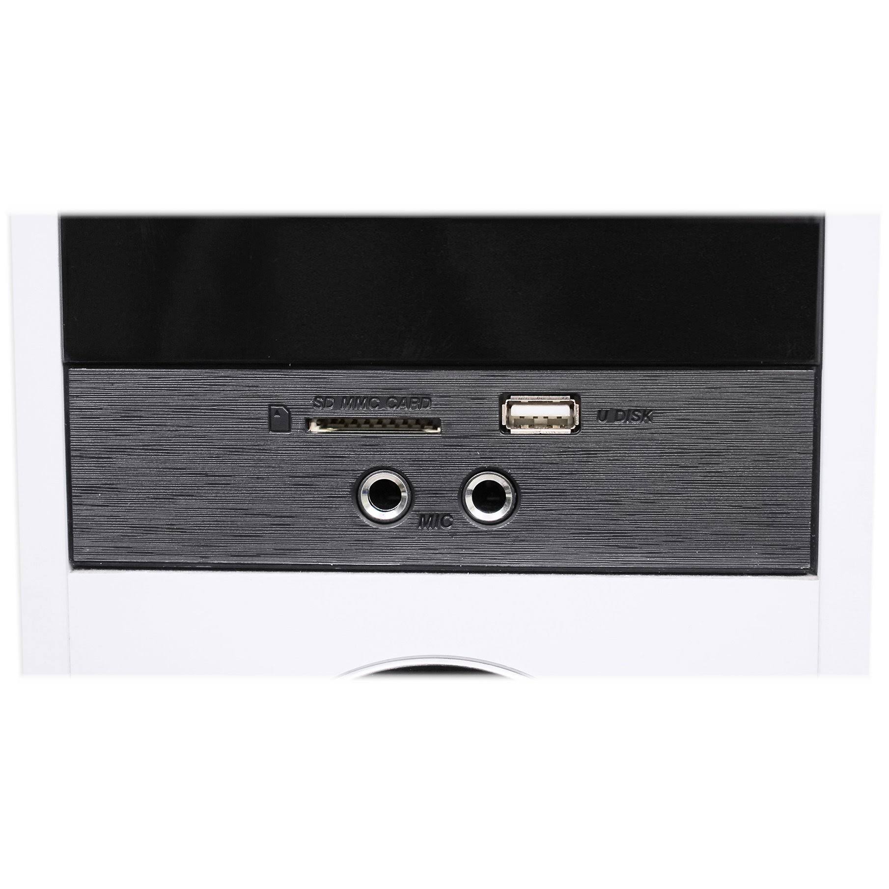Rockville TM80W White Powered Home Theater Tower Speakers 8x22 Sub/Bluetooth/USB