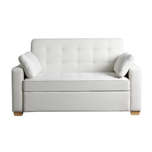 Serta Ainsley 72.6" Convertible Sleeper Sofa, Queen Size, Dreamcoil Comfort, Soft Velvet Fabric, Navy