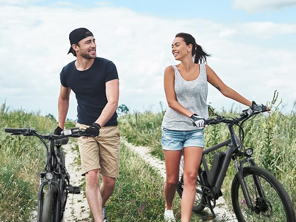 35-Speed Electric Bike for Adults 750W 26" Tire Commuting Electric Mountain Bike 20MPH Range 55+ Miles 374.4Wh Removable Battery Front Fork