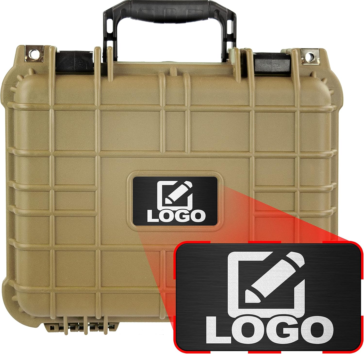 Eylar Protective Gear and Camera Hard Case with Custom Logo Plate