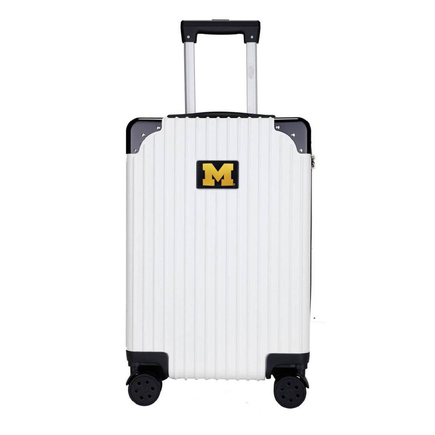 NCAA Michigan Wolverines 21x22 Executive Two-Tone Carry on Suitcase - White