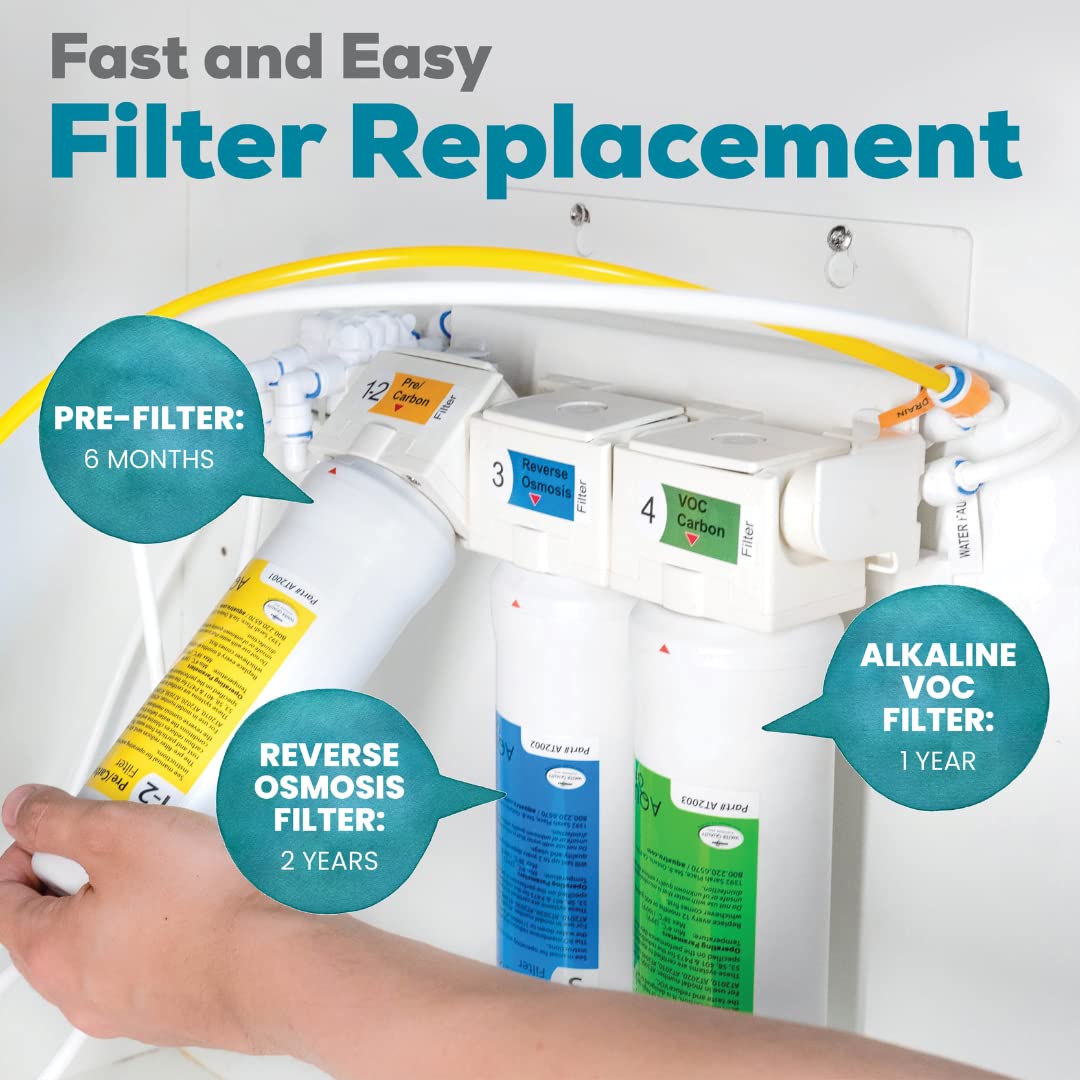AquaTru Under Sink Reverse Osmosis Water Filter System with Alkaline pH+ Filter | Certified to Remove Lead, Chlorine, Fluoride