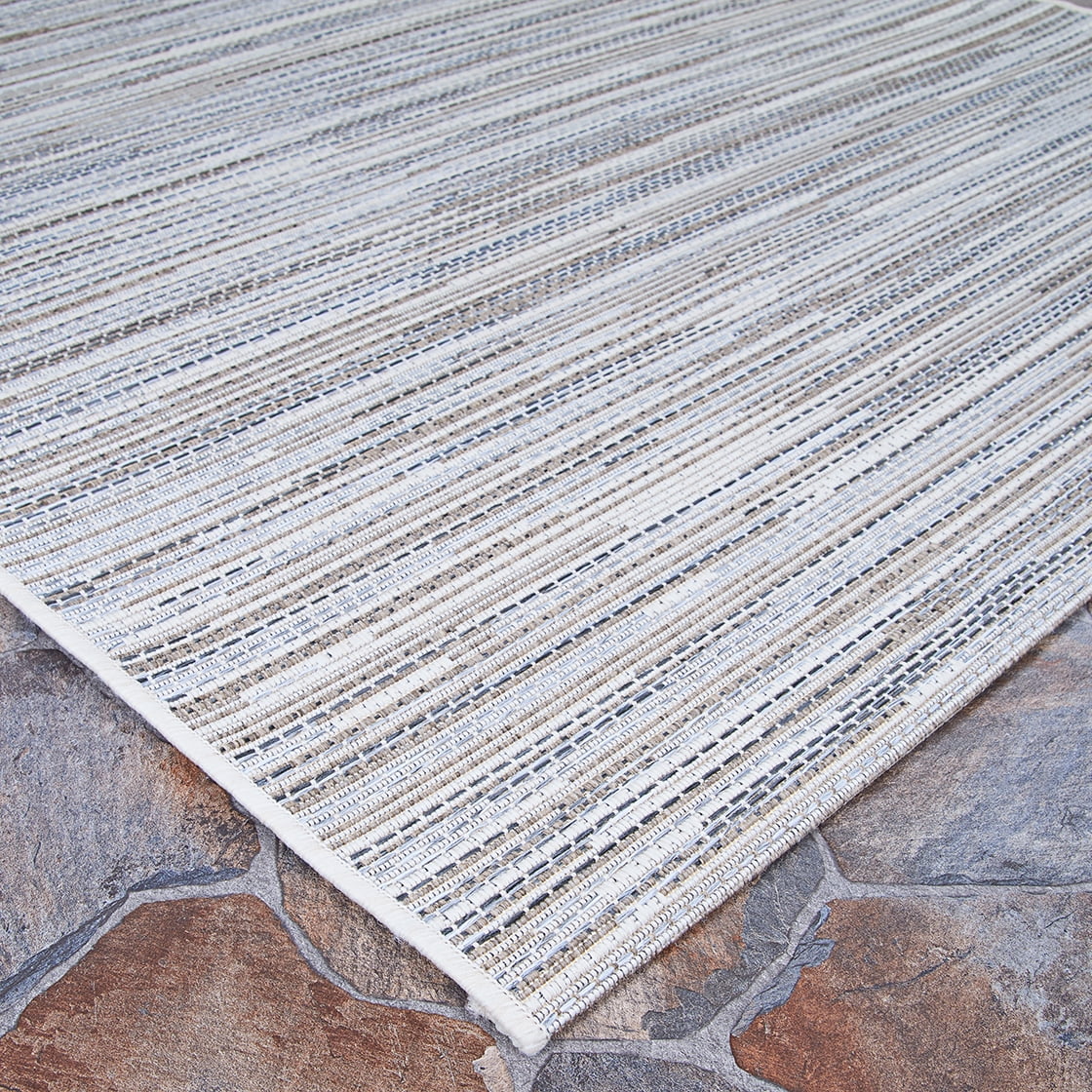 Couristan Monte Carlo Coastal Breeze Indoor/Outdoor Area Rug, 3'9" x 5'5", Taupe-Champagne