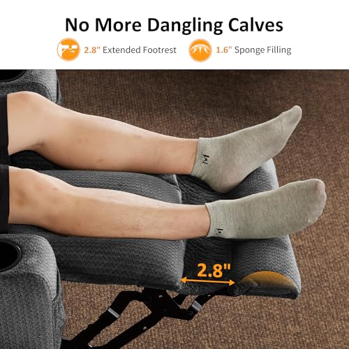 MCombo Zero Gravity Power Recliner Chair with Heat and Vibration Massage, Reclining Chair with USB & Type C Ports, Cup Holders for Living Room
