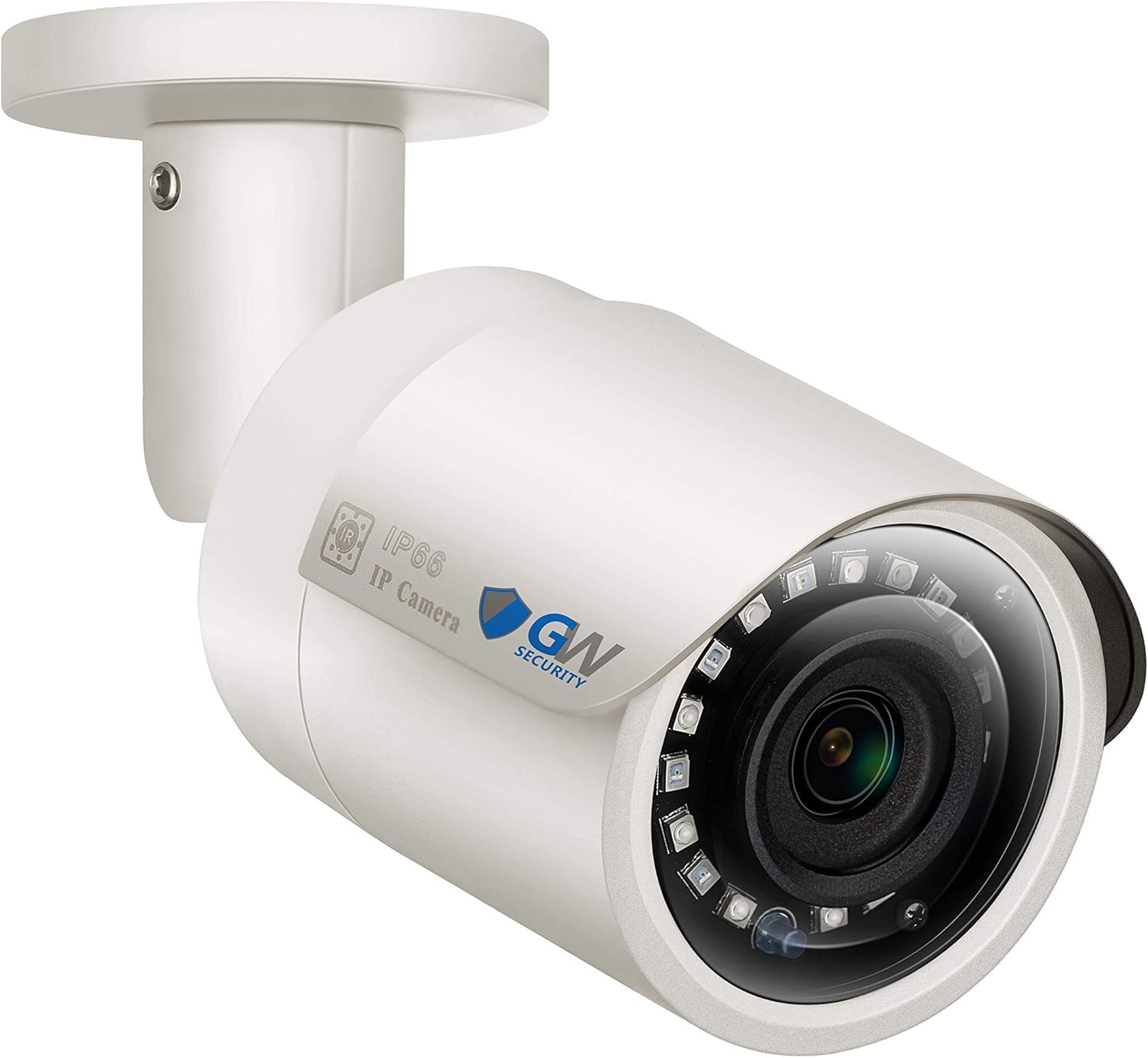 GW Security 8 Channel 4K NVR 5MP POE Audio & Video Security Camera System - Six 5MP 1920P Weatherproof Bullet Cameras,Built in Microphone
