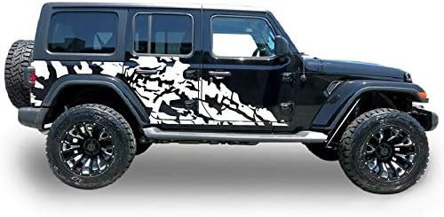 Bubbles Designs Decal Sticker Vinyl Big Door Splash Compatible with Jeep Wrangler JL JK 2007-2019 - Present