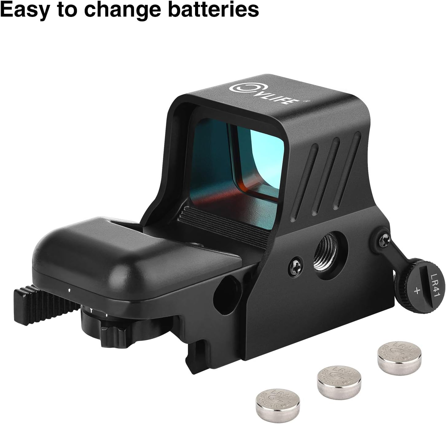 CVLIFE 1x22x33 Red Dot Sight 4 Reticles Reflex Sight with Quick Detach Mount for 20mm Picatinny Rail Pack of 2