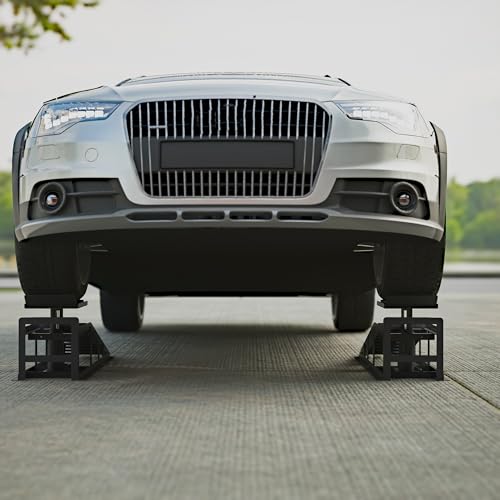 2 Pack Hydraulic Car Ramps 5T 10000lbs Low Profile Car Lift Service Ramps Truck Trailer Garage,Height Hydraulic Vehicle Ramps