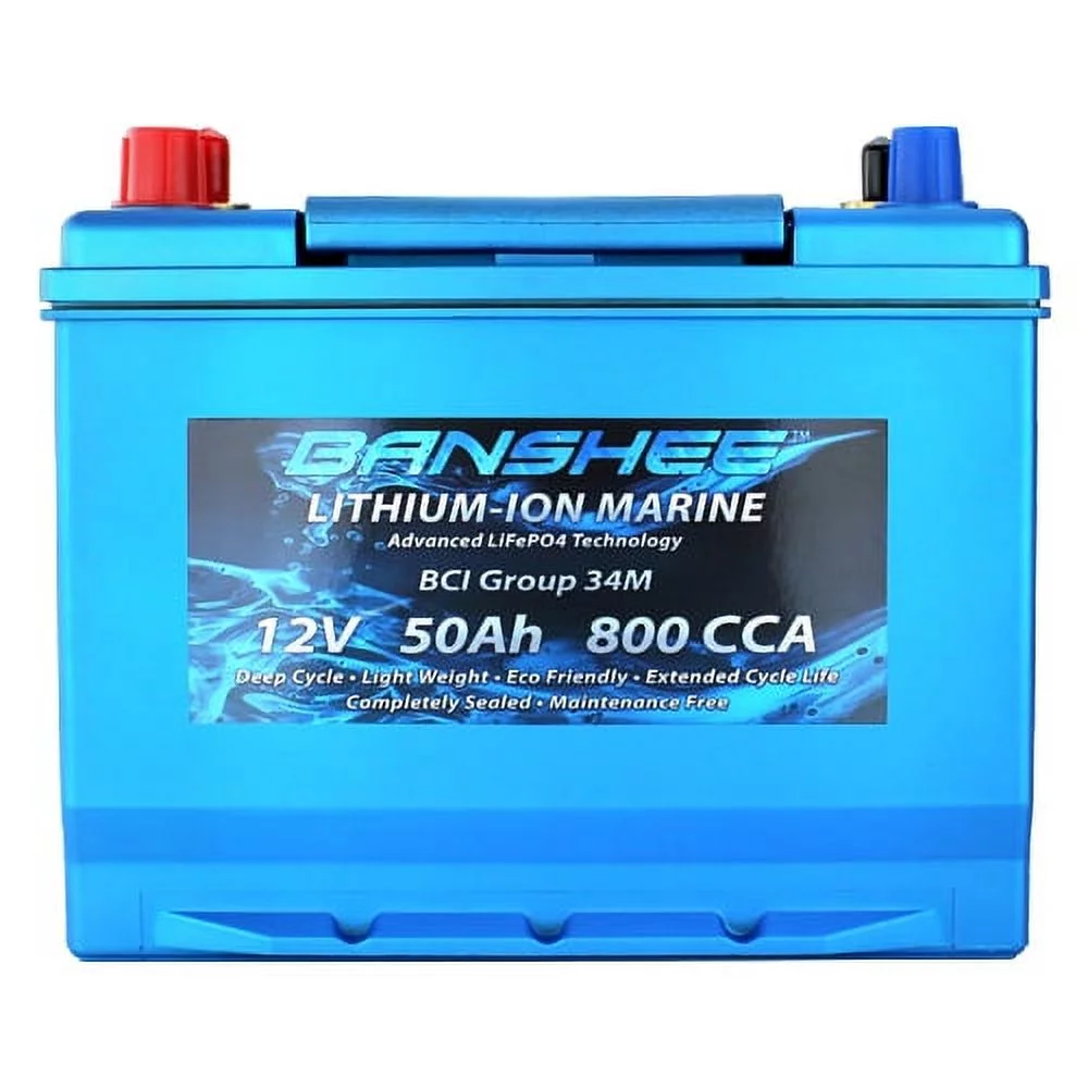 Deep Cycle Lithium Iron RV Battery Group 34 LiFeP04 800CCA