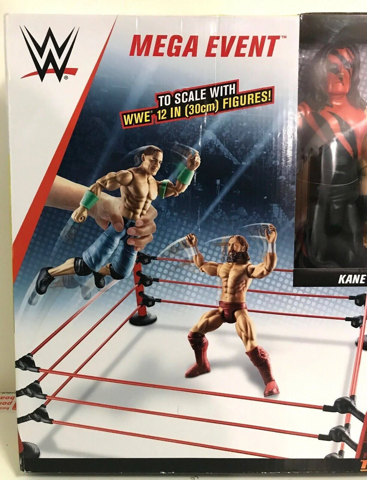 WWE Mega Event Jumbo Ring Kane, Undertaker, Cena u0026 Bryan 12 inch Figures Mattel