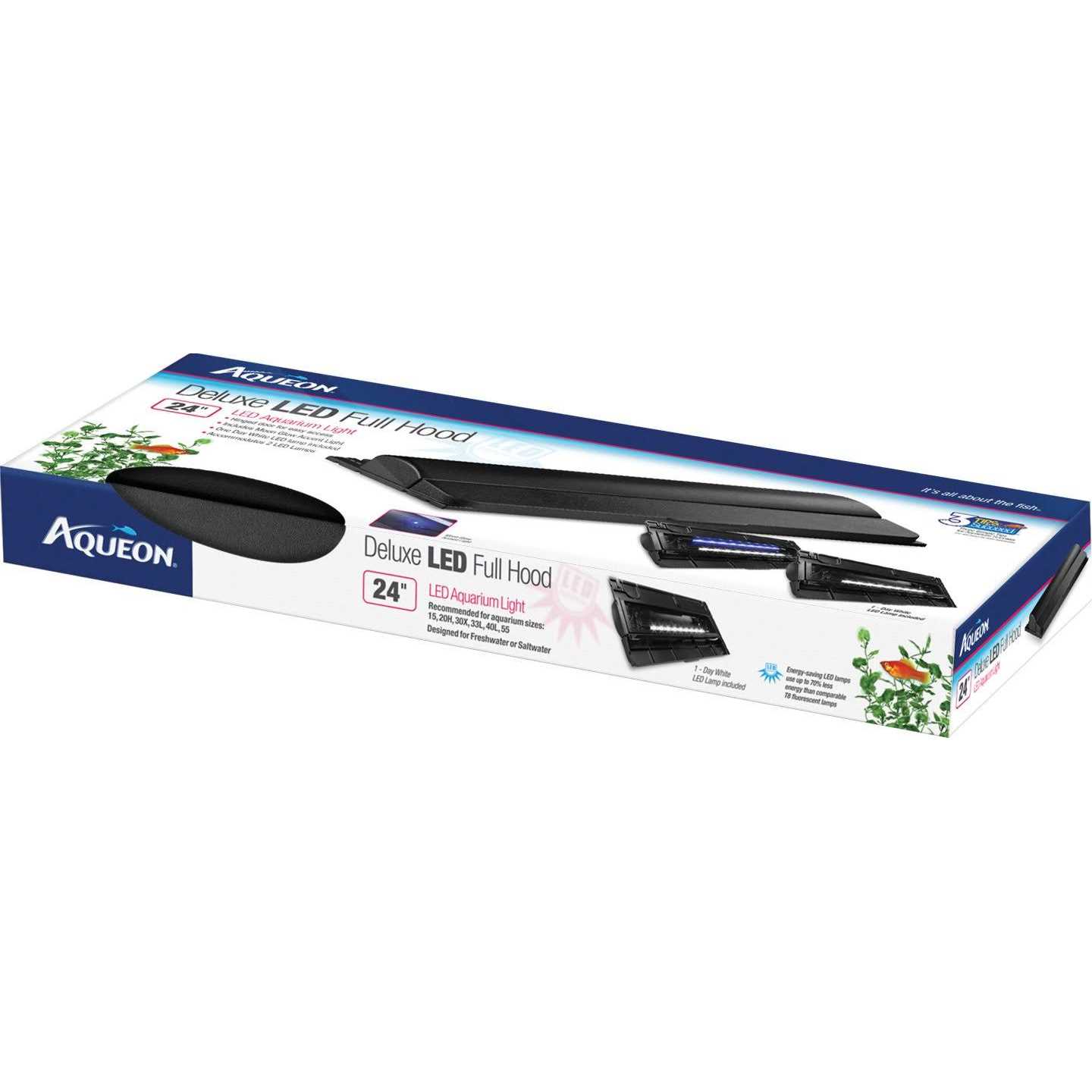 Aqueon LED Deluxe Full Hood - Pet Supplies online store