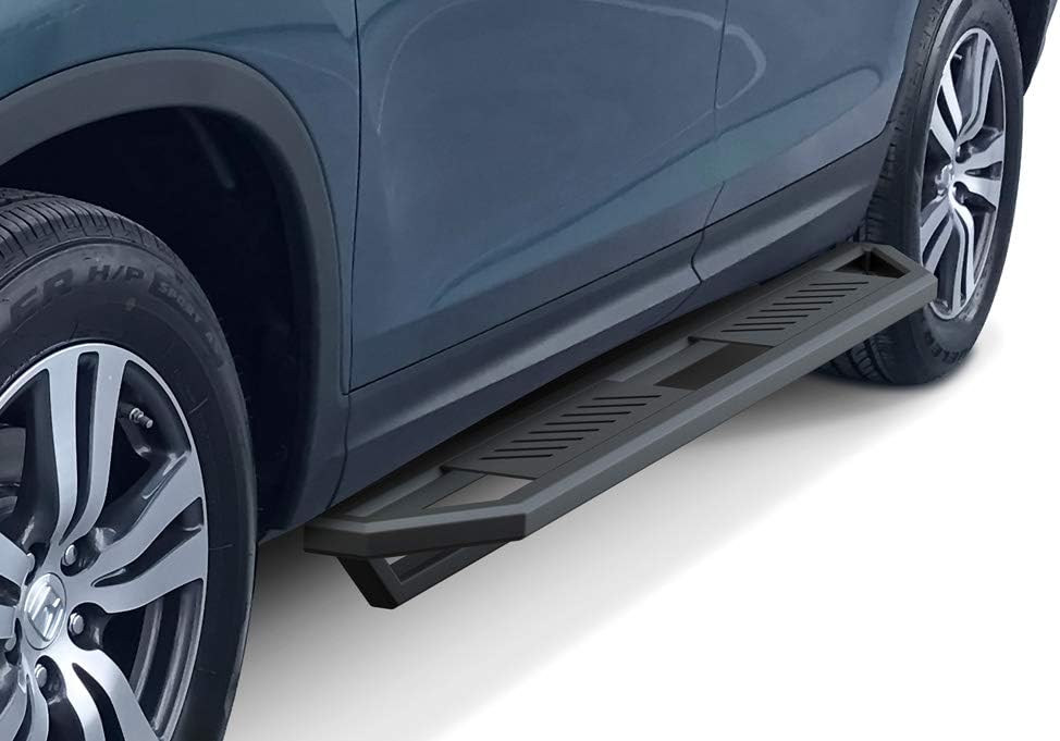 APS Off-Road 6.5in Side Armor Aluminum Running Boards Compatible with Honda Pilot 2016-2022 (Nerf Bars Side Steps Side Bars)