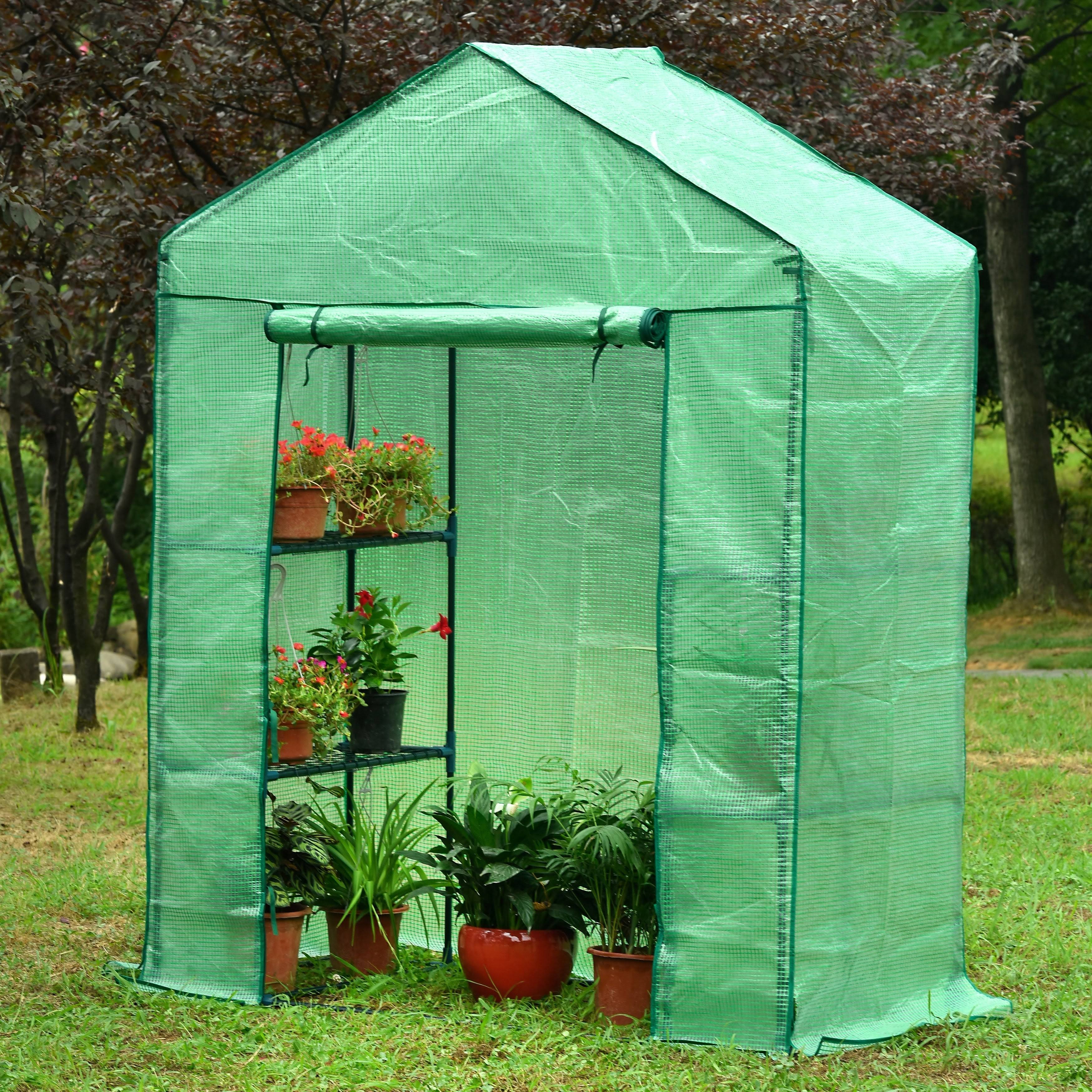 Genesis Portable Walk-In Greenhouse with Opaqua Cover