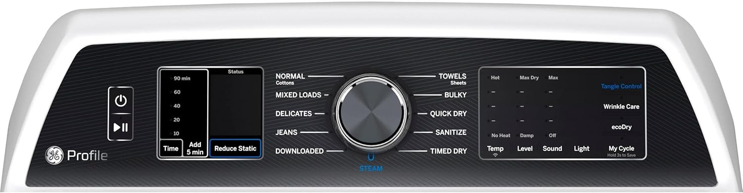 GE Profile PTD70EBSTWS 7.4 Cu. Ft. White Smart Front Load Electric Dryer