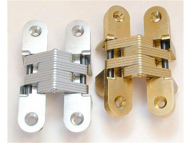 Invisible Hinge 5 1/2x22 Heavy Duty (Sold As Each) Satin Brass 180 Degrees 2204