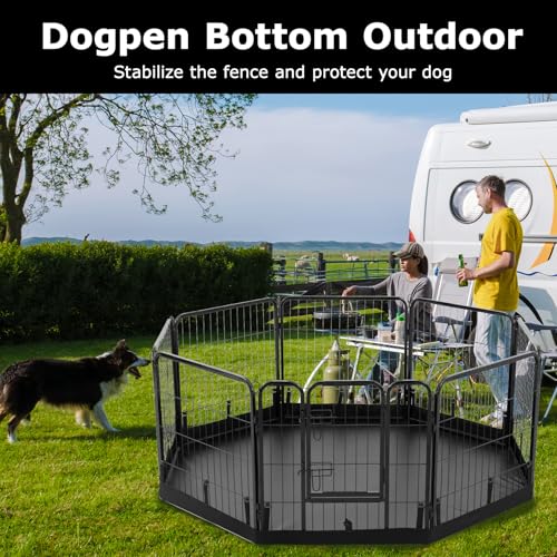 PJYuCien Dog Playpen Plus Storage Bag, 32" H 8 Panels Puppy Pen with Square Bottom, Heavy Duty Dog Fence for Puppies/Small Dogs