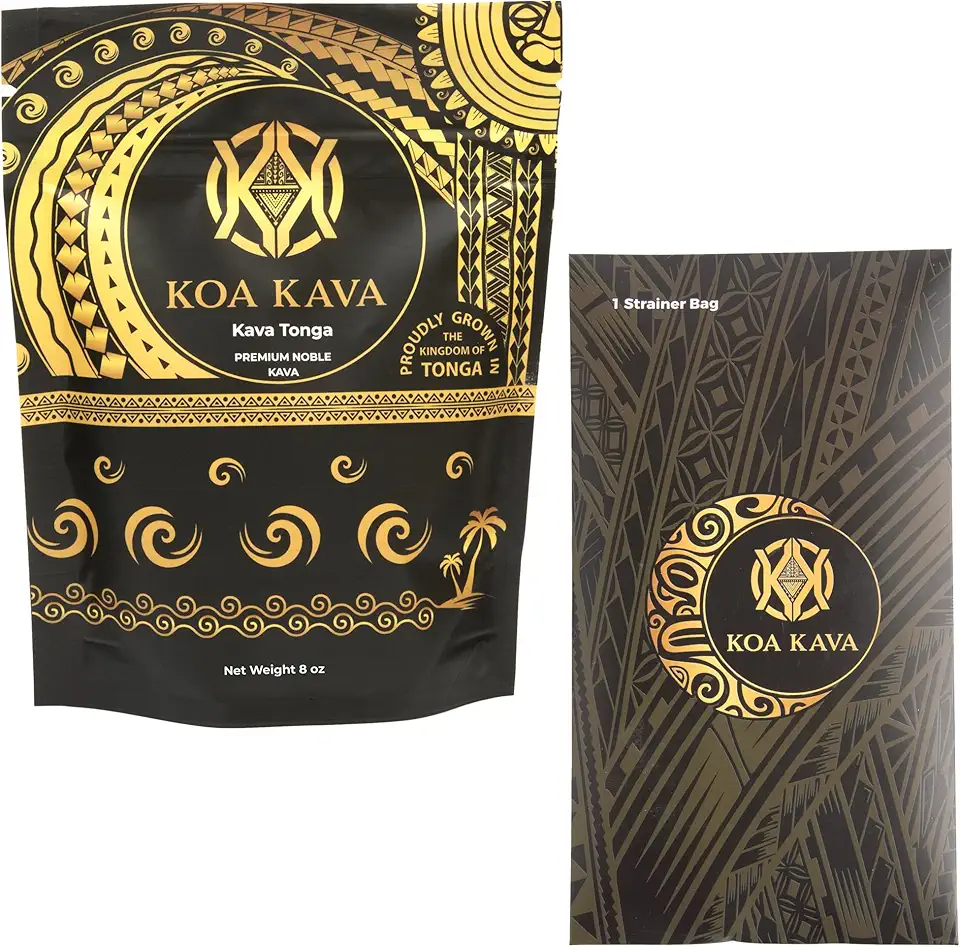 8 oz. Kava Tonga with Strainer - Kansas Nuitrition - HNZSDS