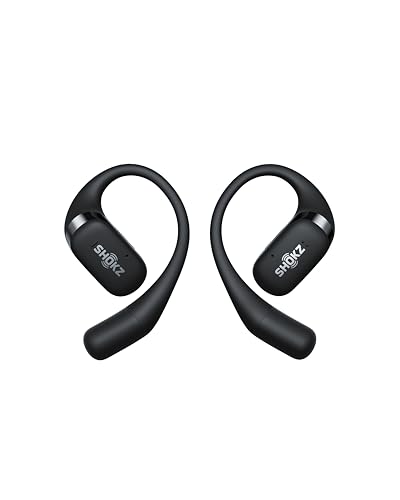 SHOKZ OpenFit - Open-Ear True Wireless Bluetooth Headphones with Microphone, Earbuds with Earhooks, Sweat Resistant, Fast Charging, 28HRS Playtime