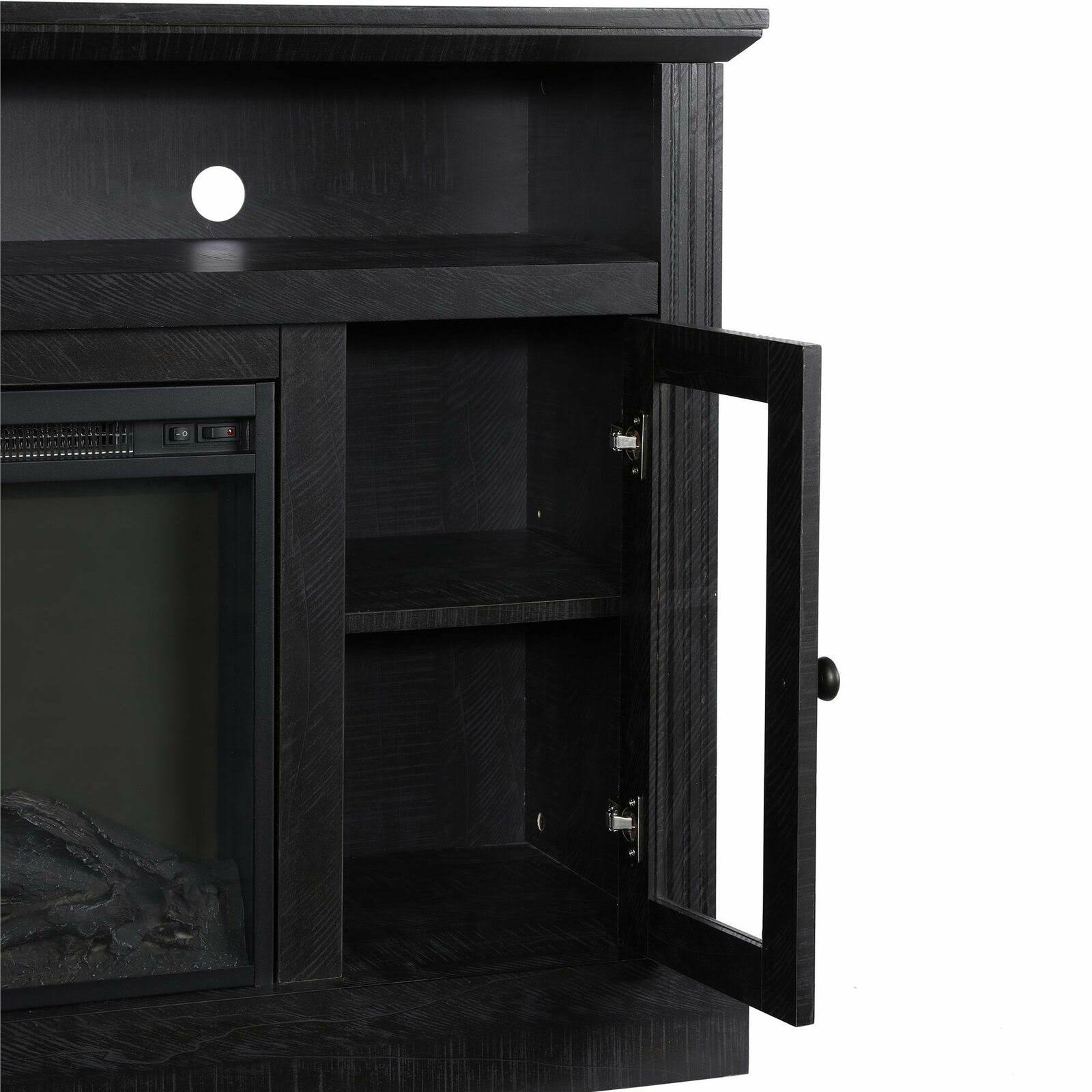 Ameriwood Home Chicago Fireplace TV Console for TVs Up to 50 inch, Black