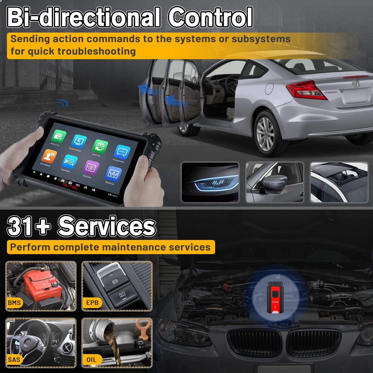Autel Scanner MaxiSys MS906 Pro Diagnostic Scan Tool, with $60 MV108, 2022 Newer Model of MS906S/ MS906BT/ MK906BT, ECU Coding as MS908 MK908