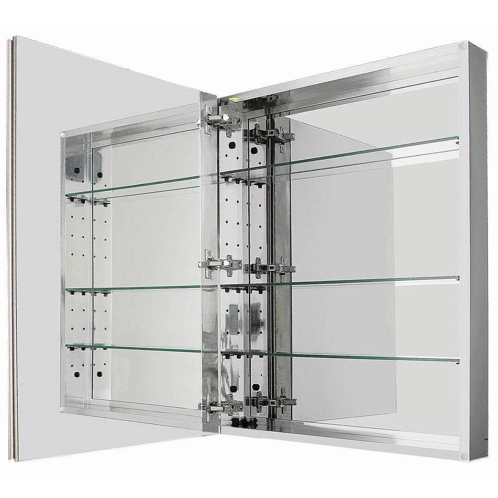 Pegasus 24x22x30x22 Recessed/Surface Medicine Cabinet Deco Framed Brushed