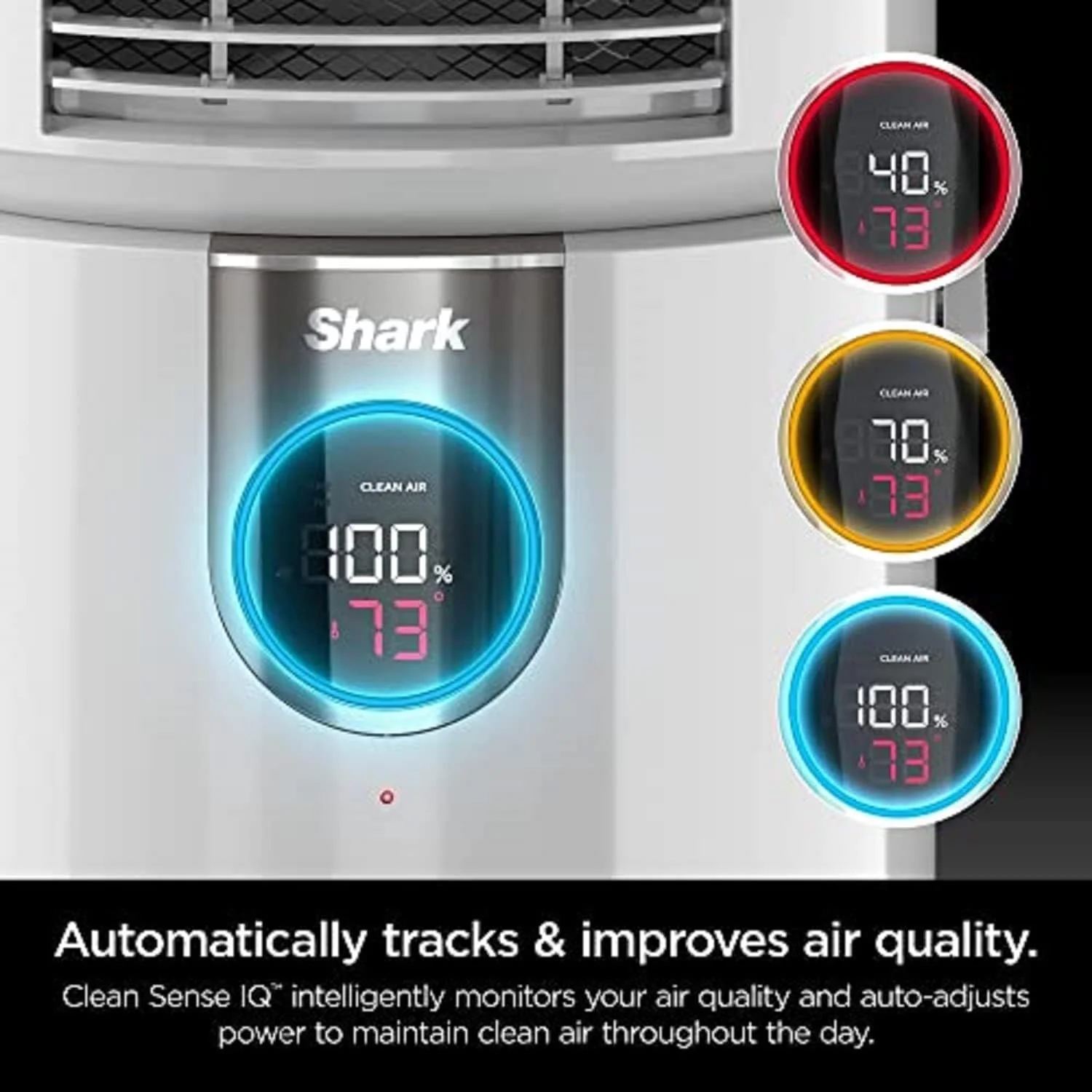 Open Box Shark HC502 3-in-1 Clean Sense Air Purifier MAX, Heater & Fan, HEPA Filter, 1000 Sq Ft, Oscillating, Large Rooms, Kitchens